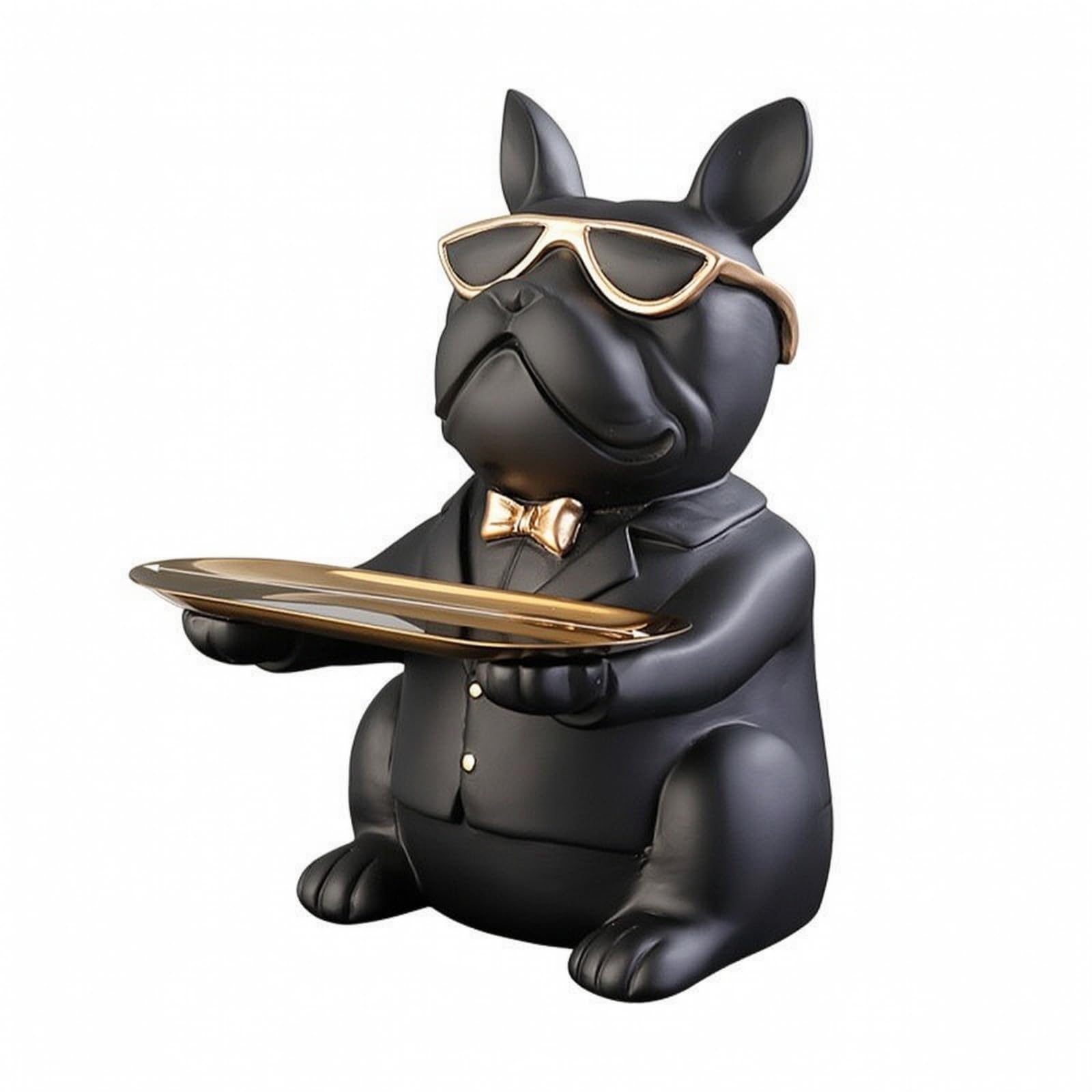Figura Elegante | Pintado a Mano, Adorno Resina, para Recibidor, Negro