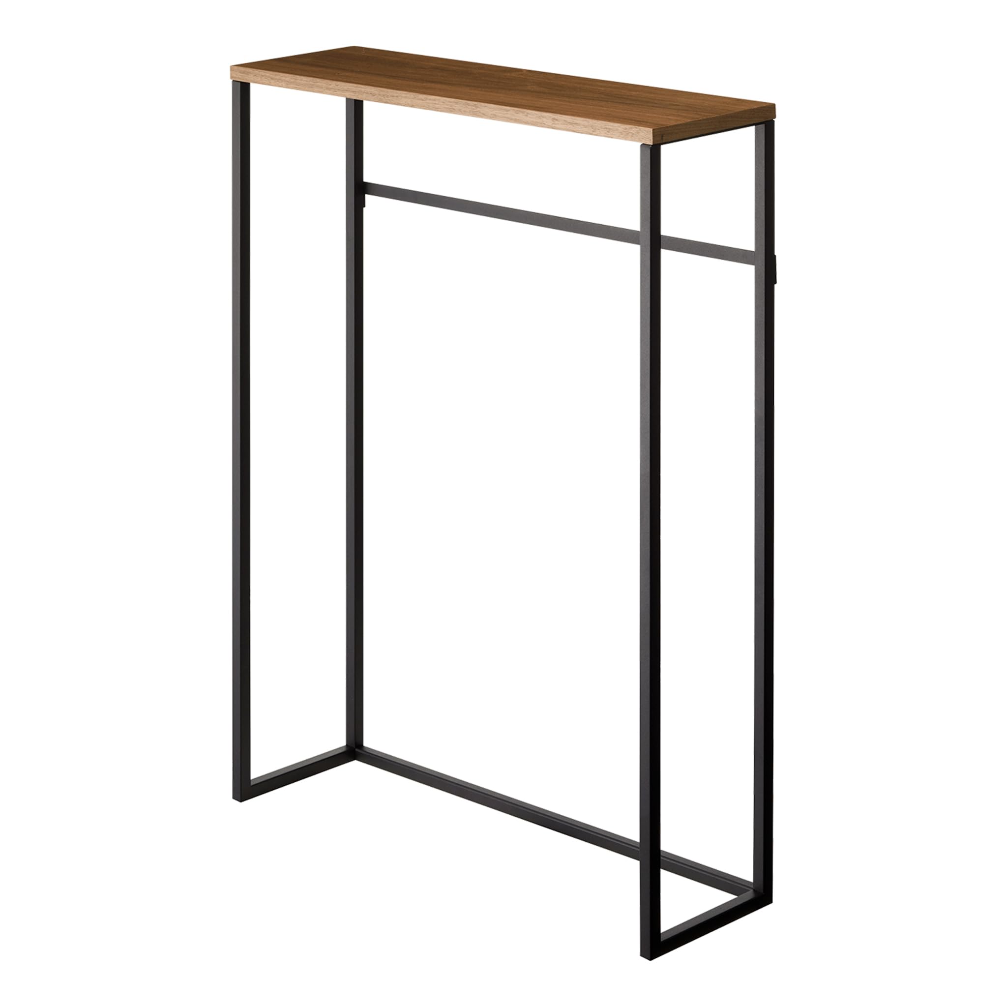 YAMAZAKI 5165 TOWER Console Table, black, Steel/Wood, 60 x 18.5 x 80.5 cm