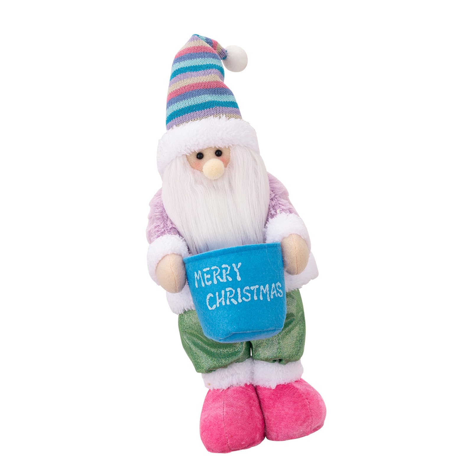 Kalttoy Santa/Snowman Figurine Ornament with Storage Basket Christmas Organization Accessories Festival Tabletop Decoration Home Desk Accessory