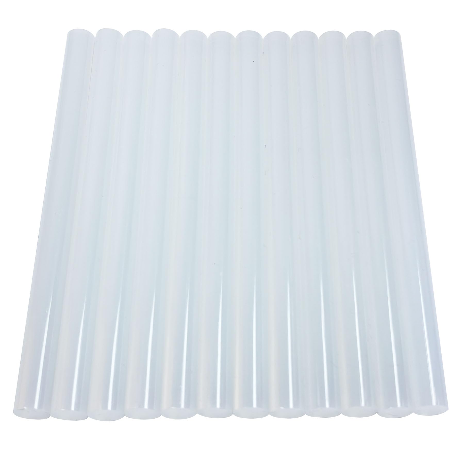 Lote de 12 barras de pegamento caliente, transparentes, 11 mm x 150 mm, para pistola de pegamento caliente