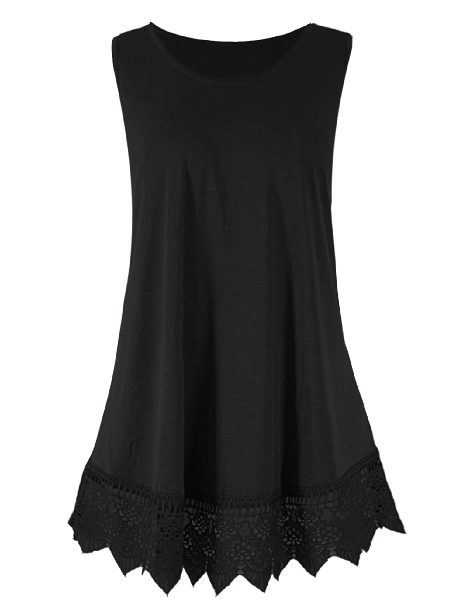 Epic MMA Gear Long Flowy Lace Bottom Sleeveless Tunic Top for Women