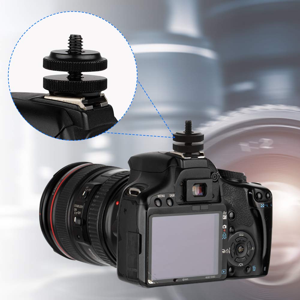 Adaptateur Griffe Caméra 6 Pcs Hot Shoe Adaptateur de Support à Vis 1/4 Vis du Support de Caméra Adaptateur de Support à Vis de Trépied vers Sabot de Flash Pour Réparer le Matériel Photographique
