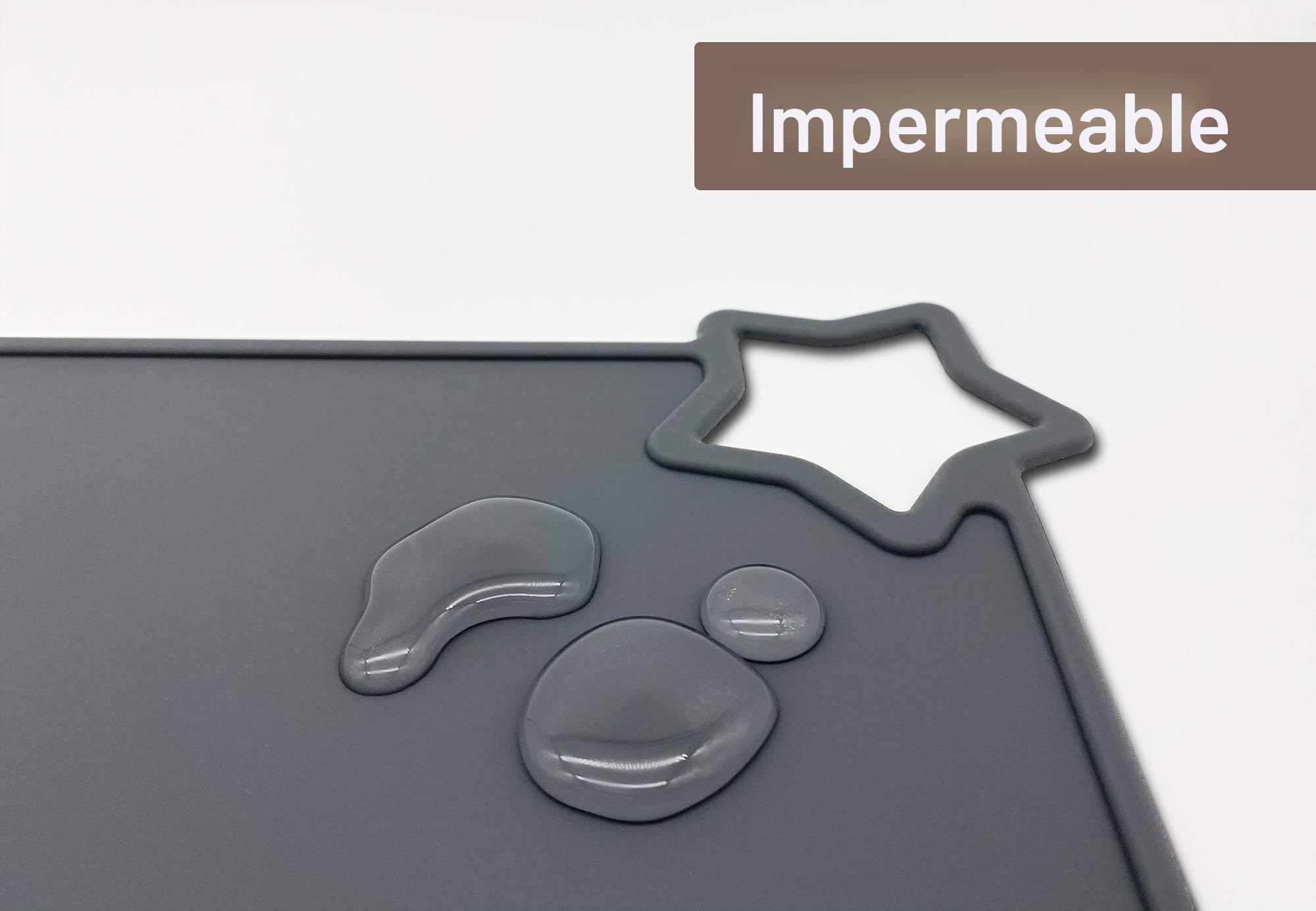 Moonkie manteles de Silicona para bebé, esteras de Alimentos portátiles Resistentes a Las Manchas antideslizpara niños pequeños con 2 Paquetes