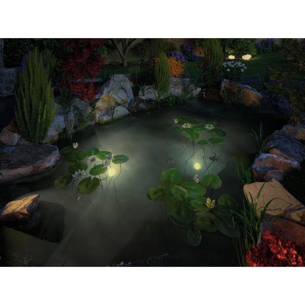 Paulmann 94209 Plug & Shine LED Außenleuchte Teichleuchte rund incl. 1x2,8 Watt IP68 dimmbar Außenbereich Schwarz Gartenleuchte Alu 3000 K