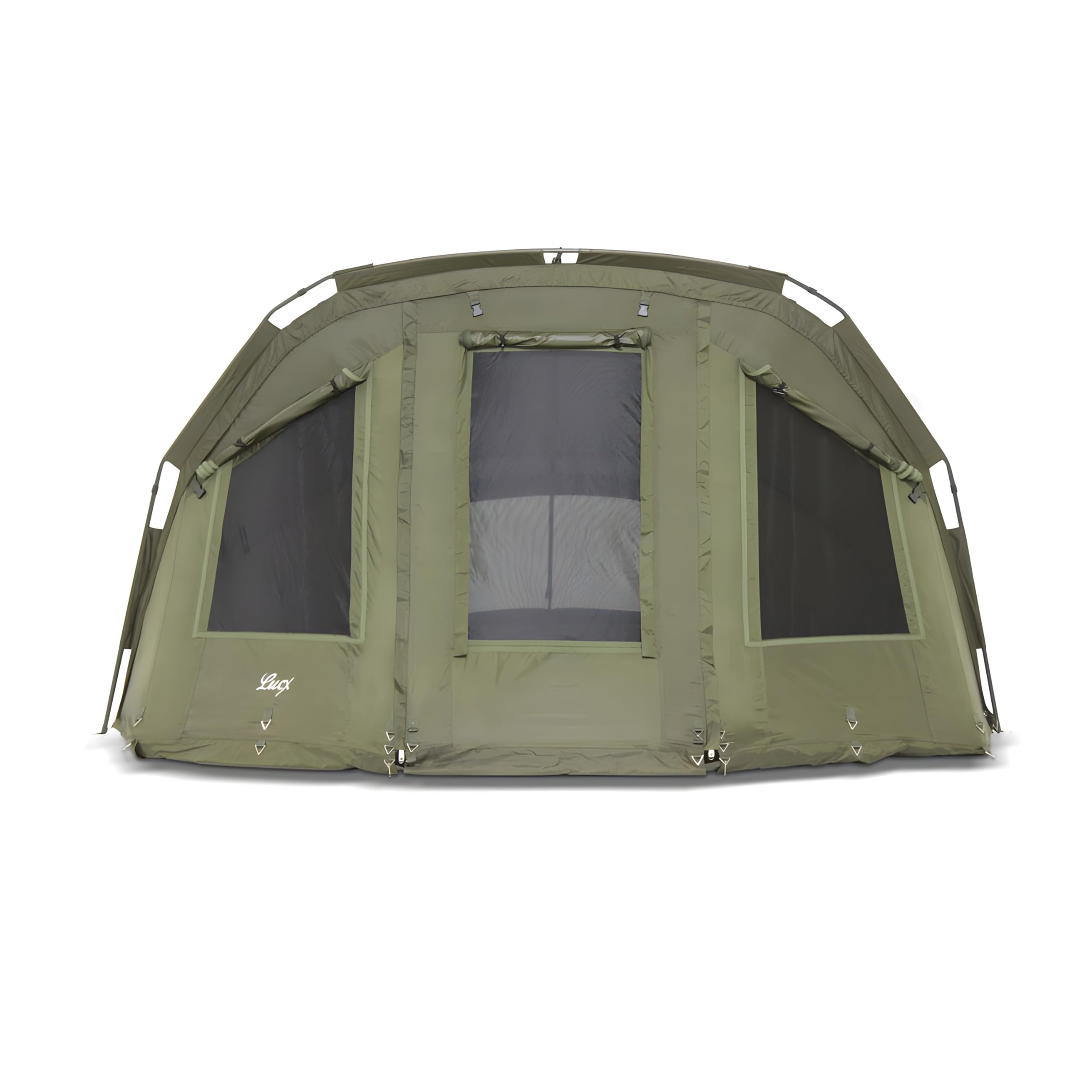 Lucx Tiger Bivvy Angelzelt für 2-3 Personen - wasserdichtes Karpfenzelt mit herausnehmbarer Bodenplane, One-Pole-System & 10.000 mm Wassersäule - Carp Dome Zelt Campingzelt
