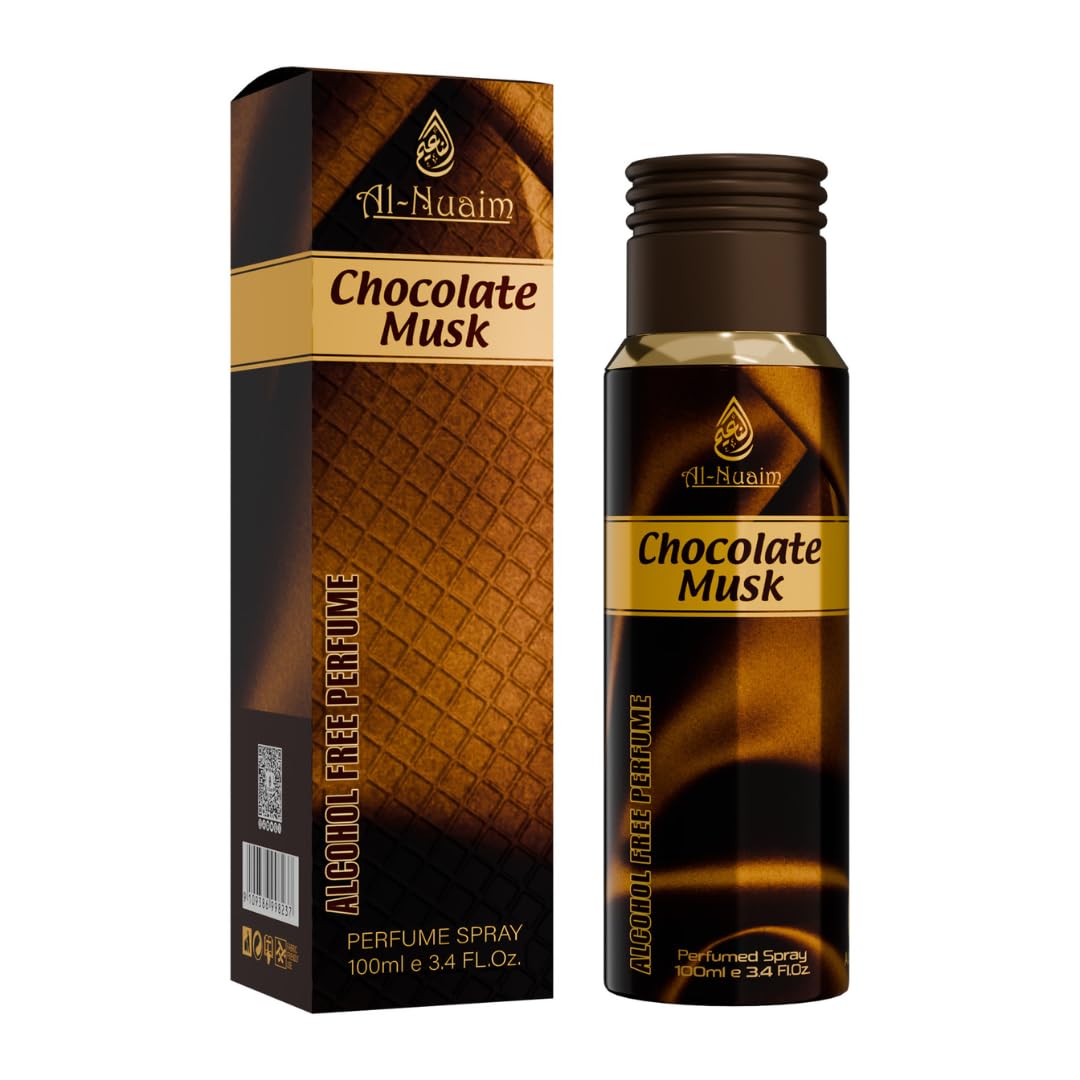 AL-NUAIM 100ML CHOCOLATE MUSK PERFUME SPRAY FREE FROM ALCOHOL-picture-27