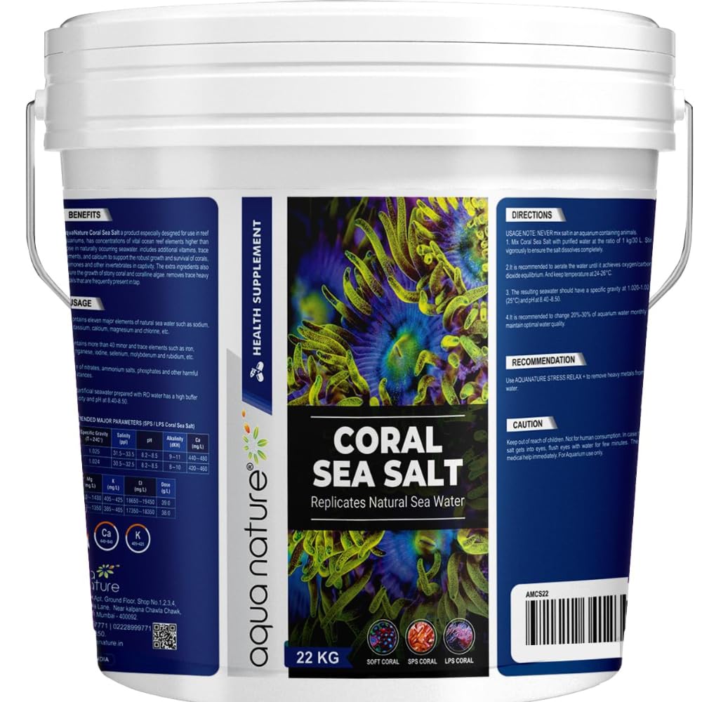 AquaNature Coral Sea Salt for Marine Saltwater Aquarium 22kg (B0CYTK5JM5) Amazon Price History, Amazon Price Tracker