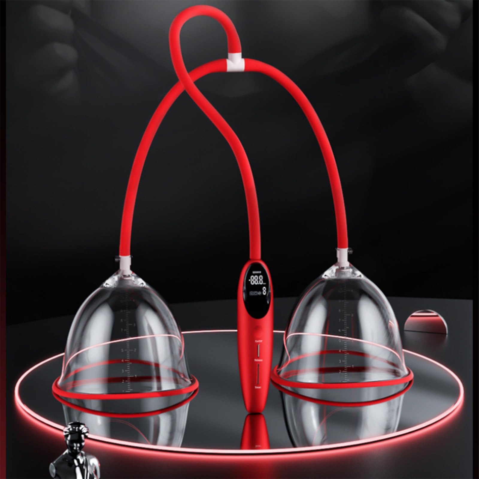 Elektrische Brustpumpe Milchpumpe Vakuum Saugkraft Brustsauger Vibratoren Pumpe Brust Saugen Nippelsauger Nippel Sucker Brustvergrößerung Nippel Stimulator Massager Sex Spielzeug Für Frauen(L)