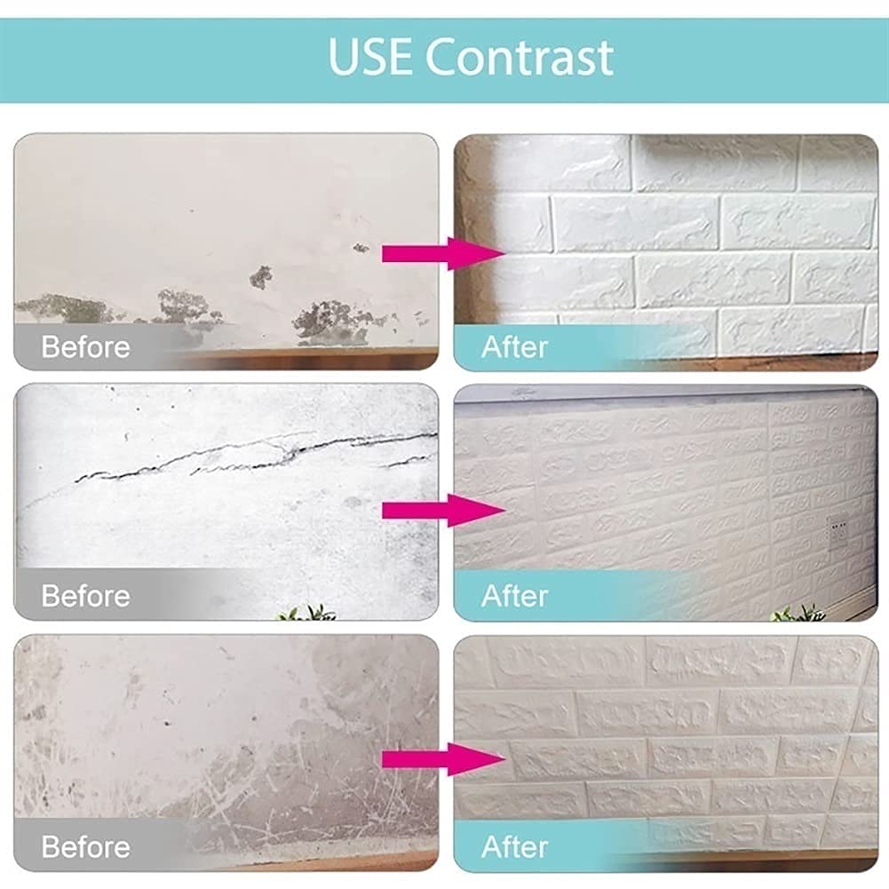 Generic Paneles de pared 3D autoadhesivos, papel pintado de arte rupestre – Adhesivo de pared de espuma para sala de estar, oficina en casa, cocina – Decoración de pared DIY – Juego de 20/30 paneles