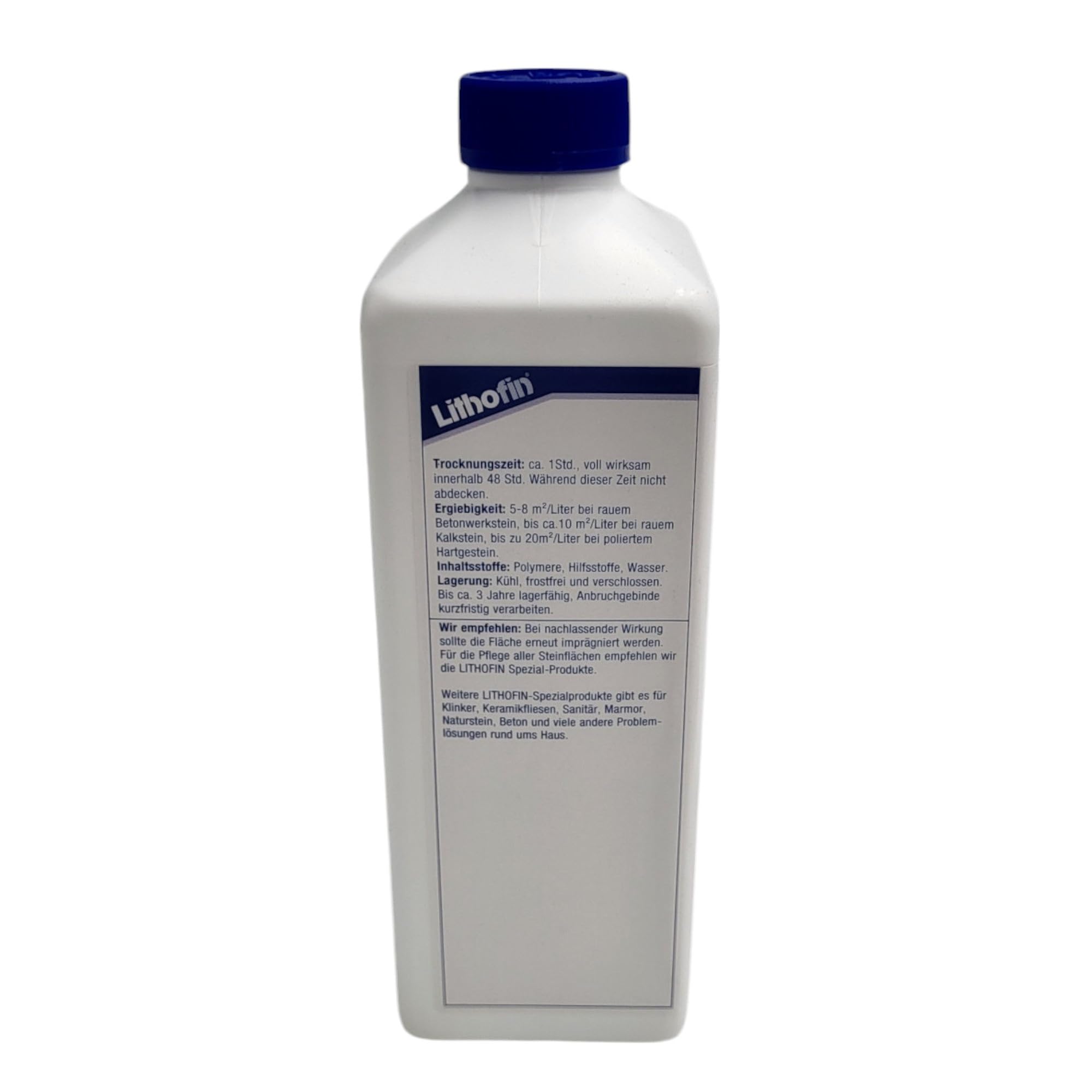 zbs24 Lithofin Fleckstop W Set lösemittelfreie Schutzimprägnierung für saugfähige Keramik, Betonwerksteinbeläge und Naturstein, mit Farbrollerset (3 Liter)