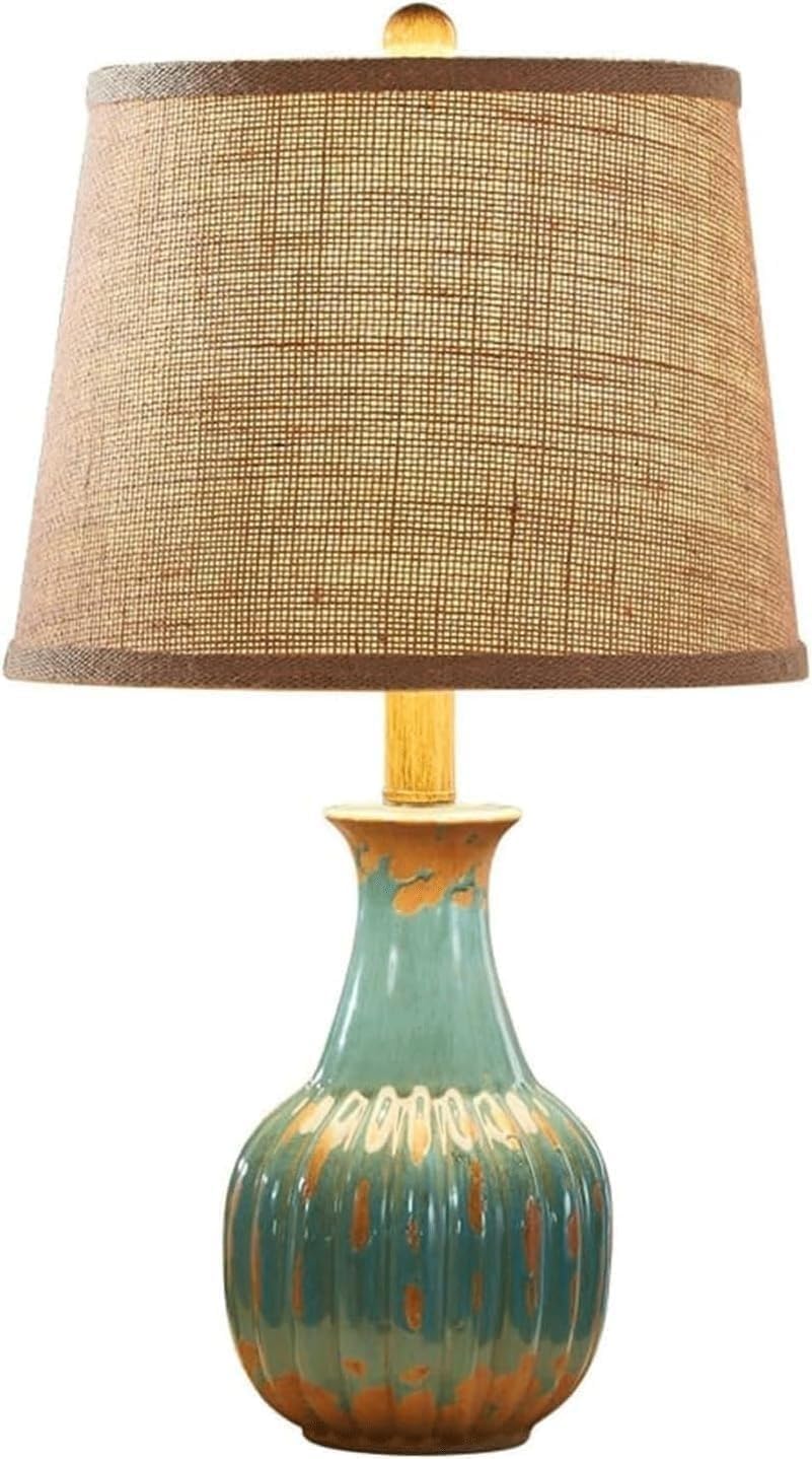 DFAEEKIYO Bedside Lamps Desk Lamp Ceramic Bedroom 50 * 28cm Luxury Reading Light Modern