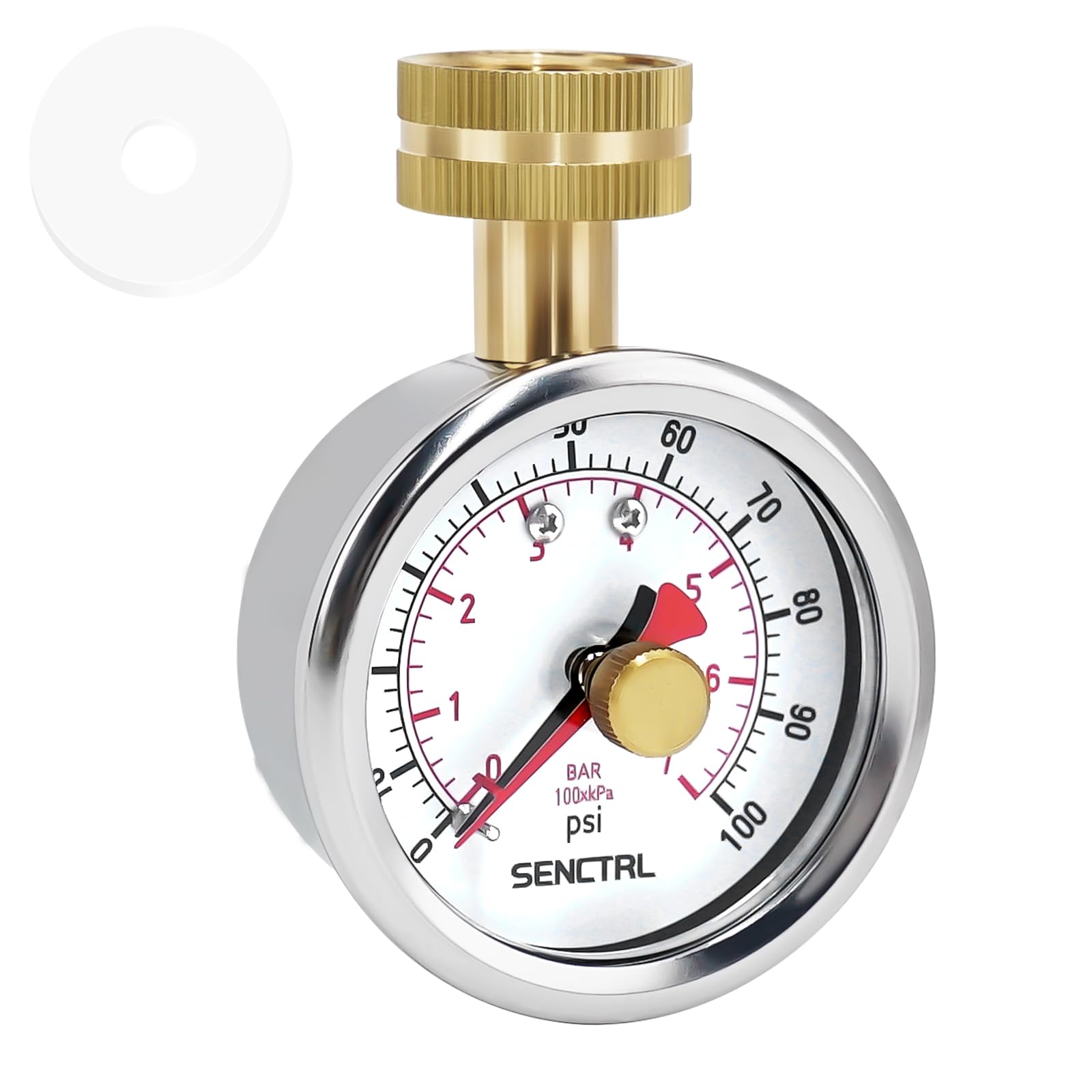 Amazon.com: SENCTRL 0-100 psi Water Pressure Gauge Test with Lazy  