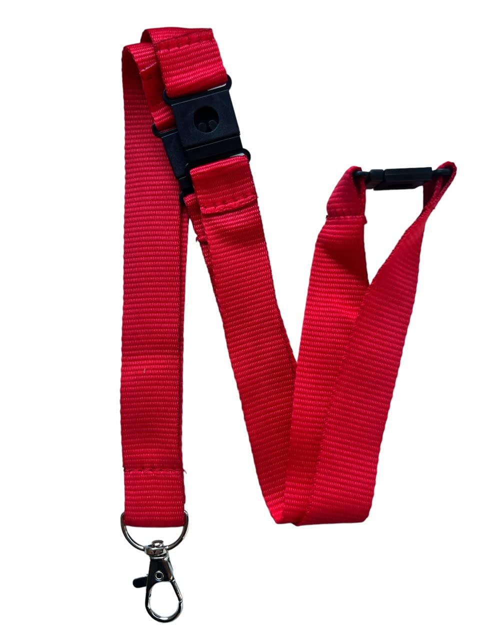 PAC Supplies Global Colourful 20mm Wide Lanyard With 3 Point (Triple) Safety Breakaway (Red, 5) โ image 1