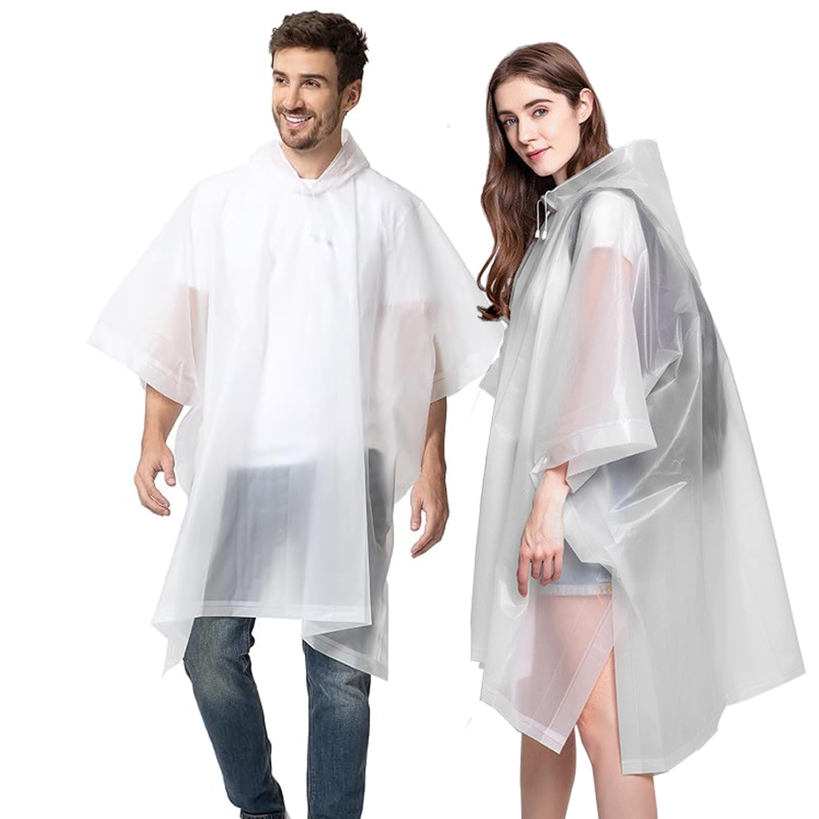 Keratobleem Poncho Antipioggia Riutilizzabile,Mantelli Impermeabile EVA con Cappuccio,Asciugatura Rapida Mantella Pioggia Donna & Uomo,per Trekking, Campeggio, Escursioni, Viaggi