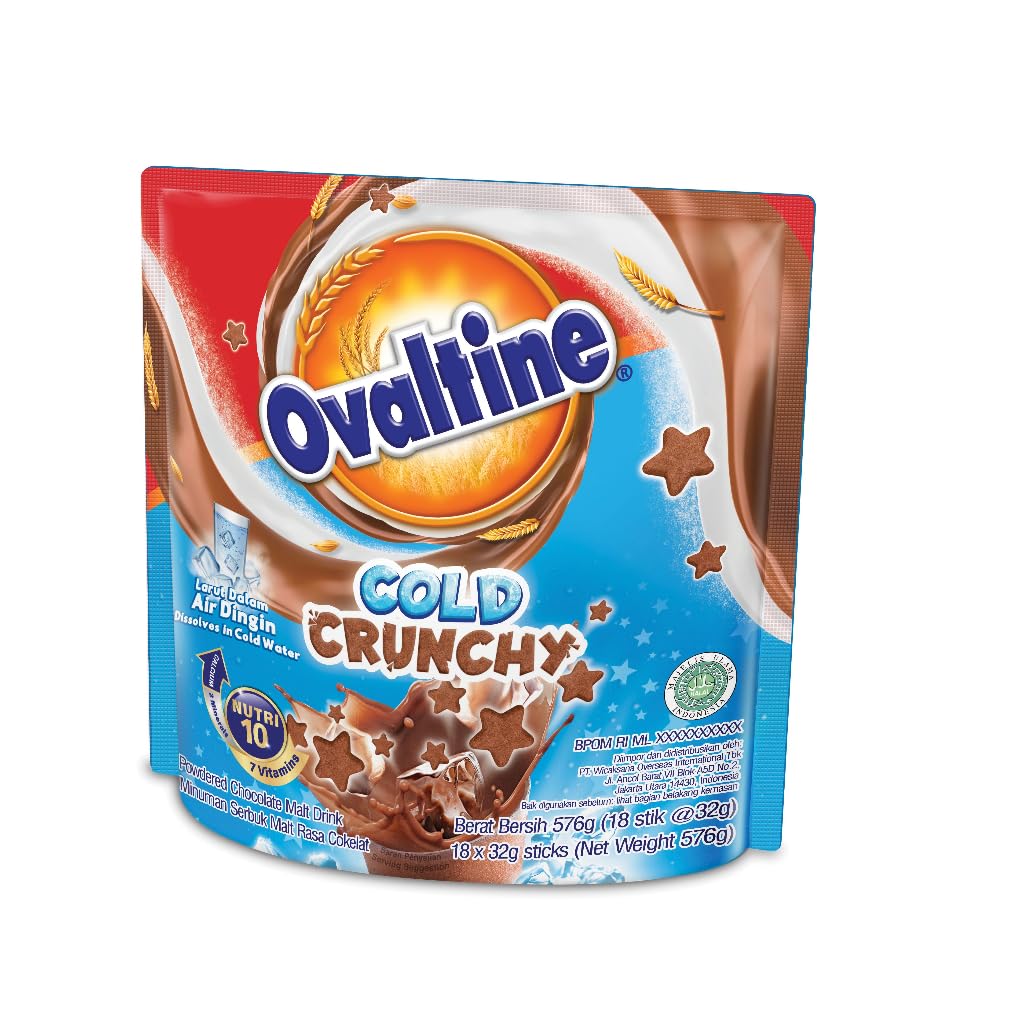 Ovaltine Cold Crunchy Powdered Chocolate Malt Drink (18 x 32g) 576g (Imported) (B0CHFM7QXJ) Amazon Price History, Amazon Price Tracker