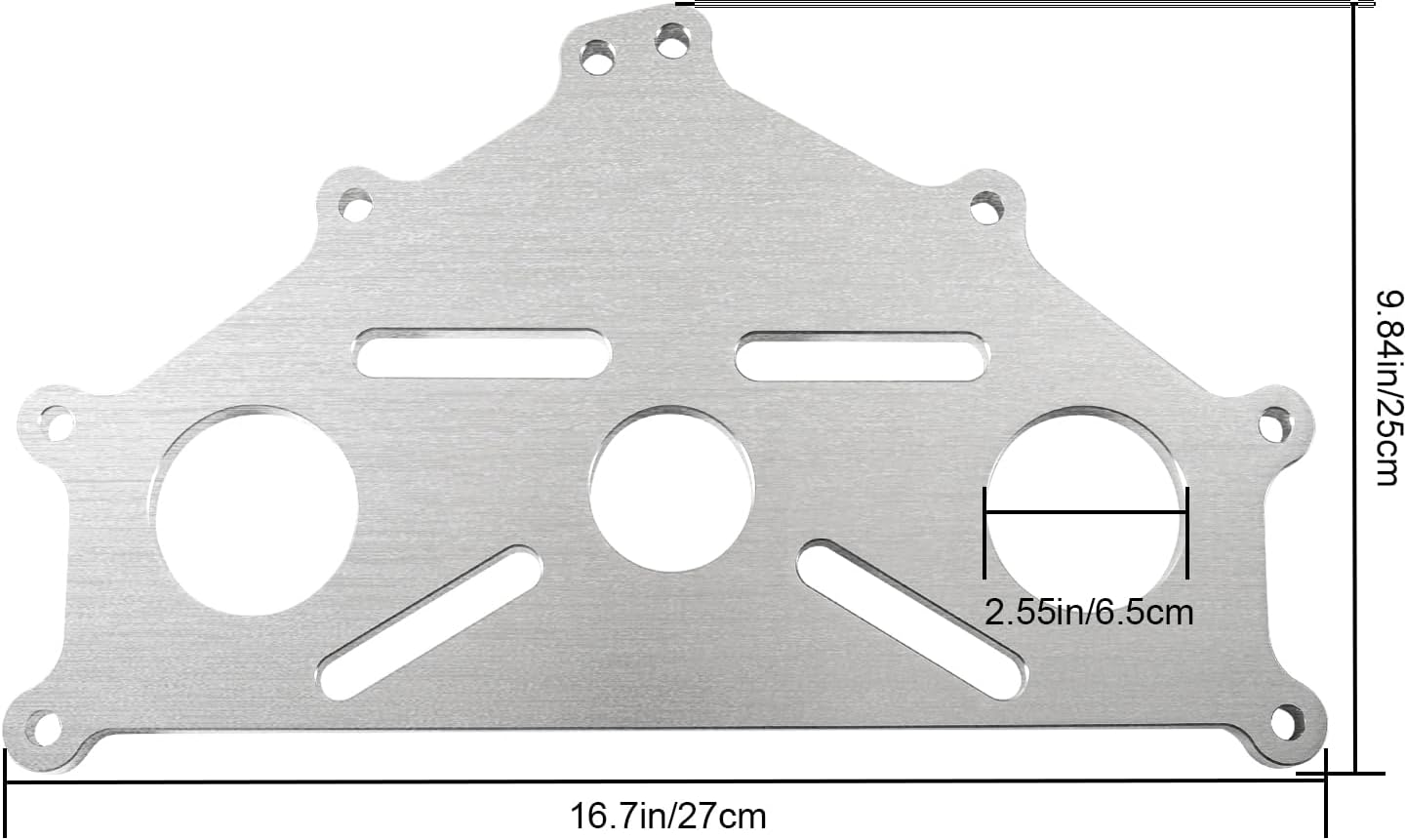 Engine Safe Stand Adapter Plate Compatible with Chevy Small/Big Block LS LT Engines Heavy Duty Support (Silver)