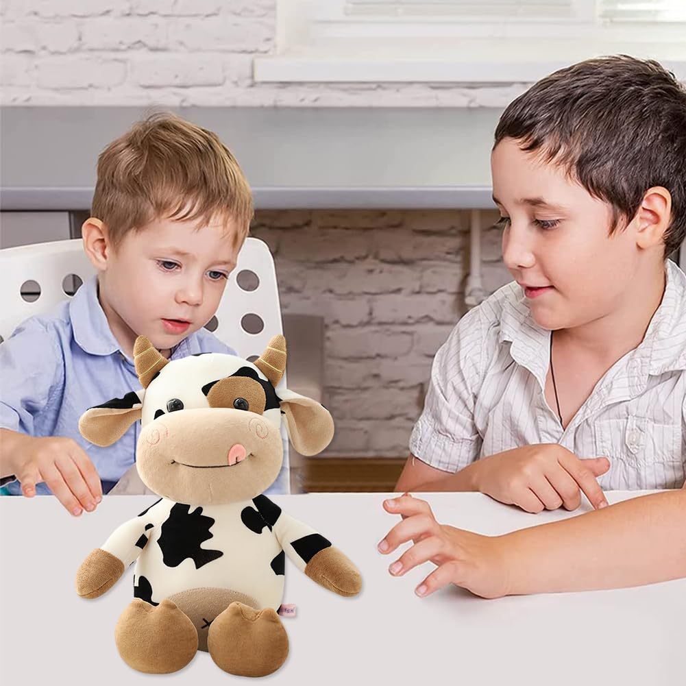 Vaca Peluche Suave De Animales Dibujos Lindo Juguete Muñeco De Juguetes Plush Pequeños para Niños Regalo De Cumpleaños 30cm