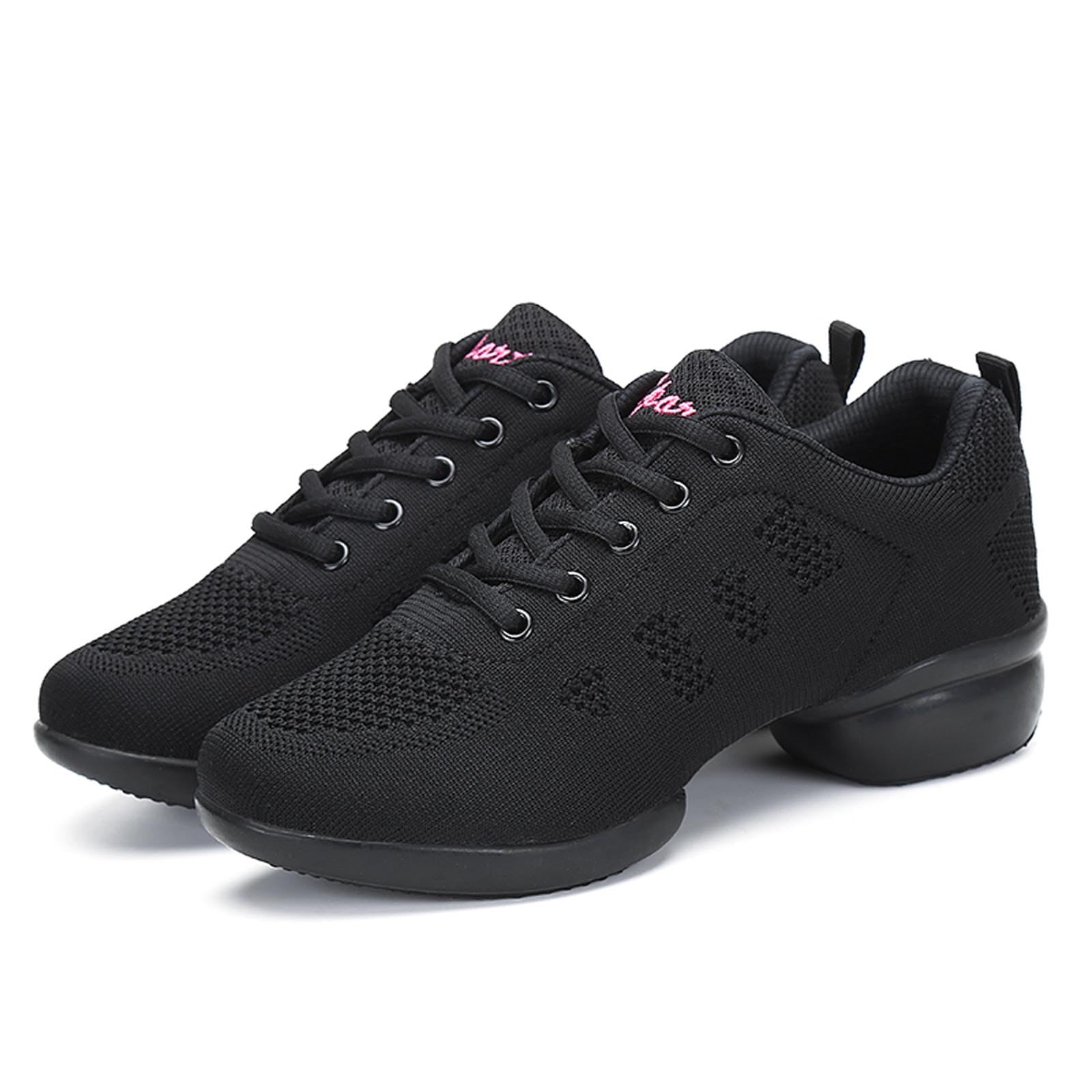 Donne Femminile Donne Scarpe Jazz Suola Divisa Scarpe da ballo Lacci Sneakers Scarpe Sportive Piattaforma Scarpe Fitness Yoga
