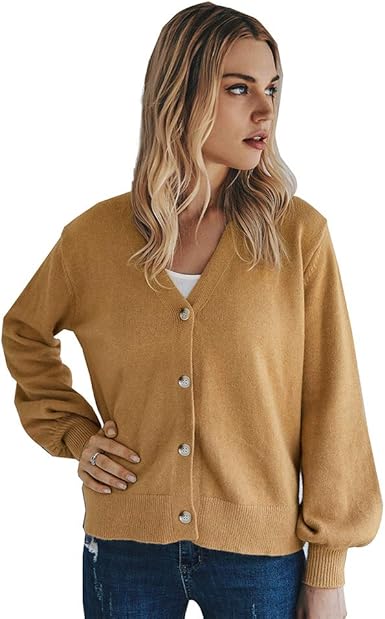 Amazon.com: Top de punto de moda para mujer otoño e invierno, S, Marrón :  Ropa, Zapatos y Joyería