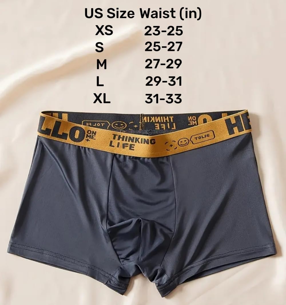 Men's Boxer Briefs, Ice Silk Underwear Ultra Breathable Quick-Dry Boxer Briefs Multipack,5-Pack - Image 4