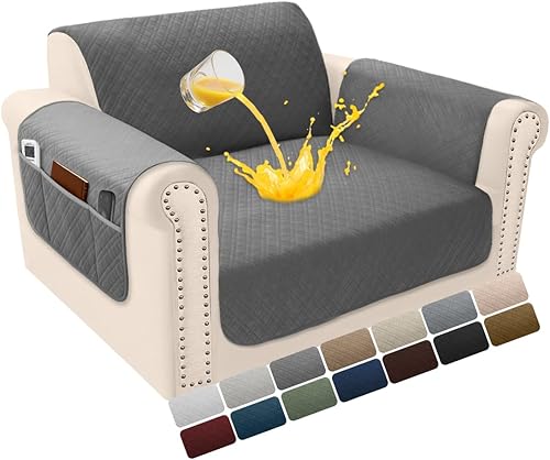 Miniatura 48 de Funda de terciopelo 100 % impermeable para perros, funda de sofá lavable para sofá de 3 plazas, juego de fundas acolchadas y antideslizantes con