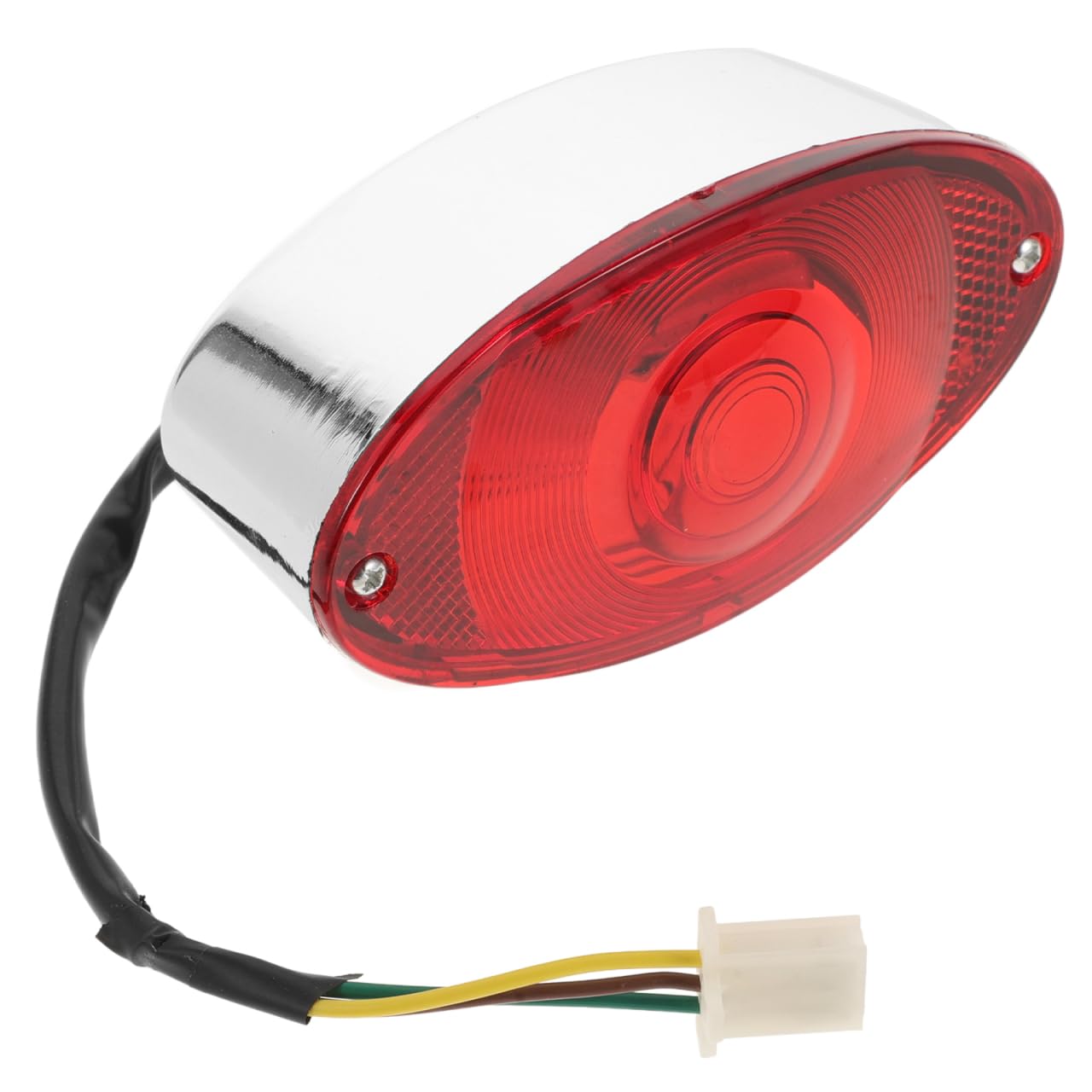 Garneck Feu Arrière Moto Plastique Œil de Chat Vintage Lumière Frein et Position Compatible Remplacement Rapide pour Éclairage Plaque Immatriculation Moto