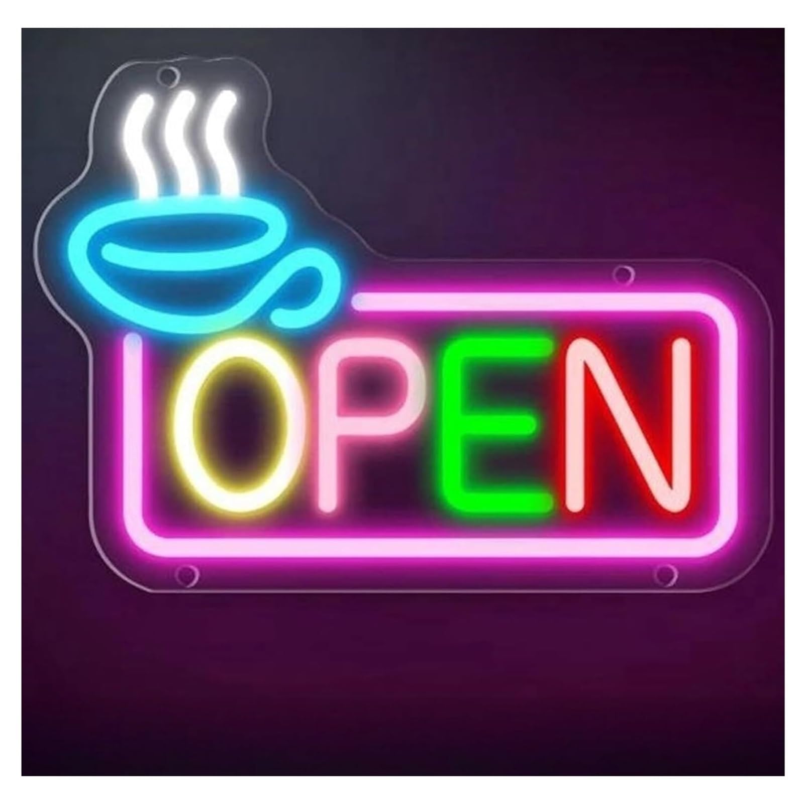 Aextroi neon Lights Sign Soothing Ambiance Lamp Neon Open Signs for Cafe Business