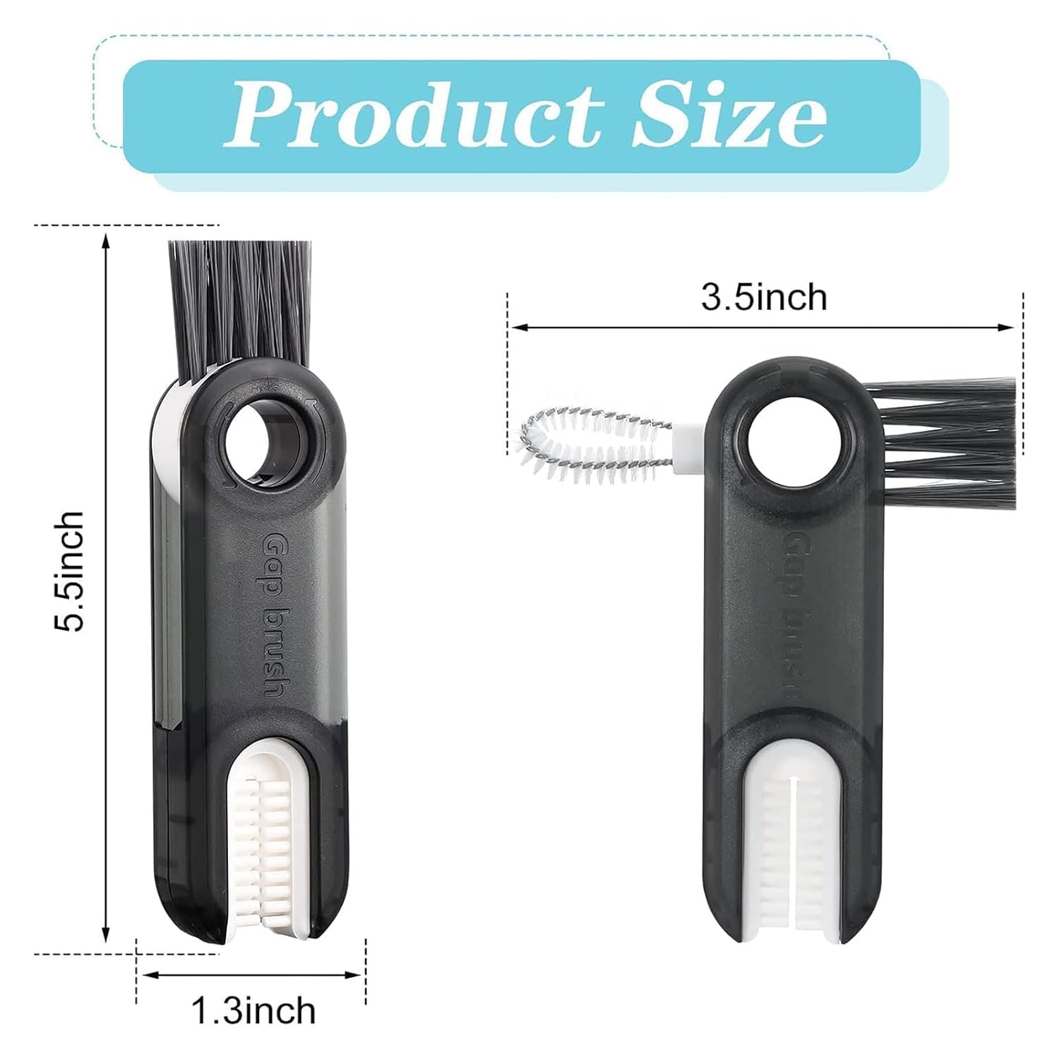 3 in 1 Cup Lid Gap Cleaning Brush Set, Multifunctional Insulation Bottle Cleaning Tools, Mutipurpose Tiny Silicone Cup Holder Cleaner, Home Kitchen Cleaning Tools 1
