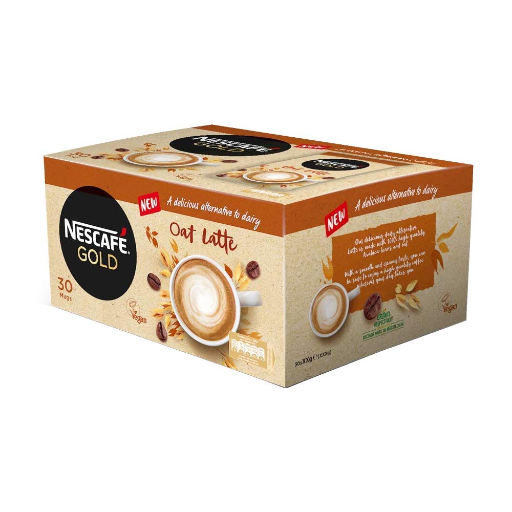 Buy Nescafe Gold Vegan Approved Dairy Free Oat Latte Instant Coffee Sachets 30's (1 Pack (30