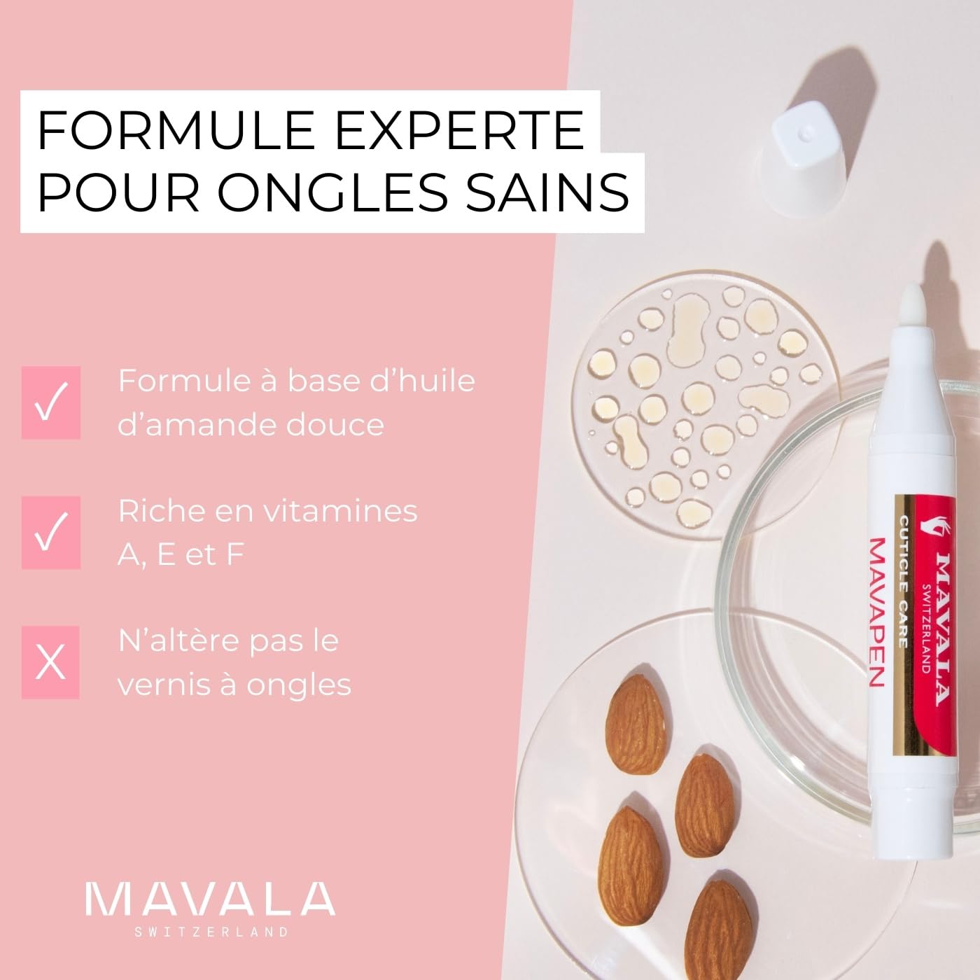 MAVALA Mavapen, olio per cuticole come uno spillo, con cuticole secche, cracking e fragili, 4, 5 ml