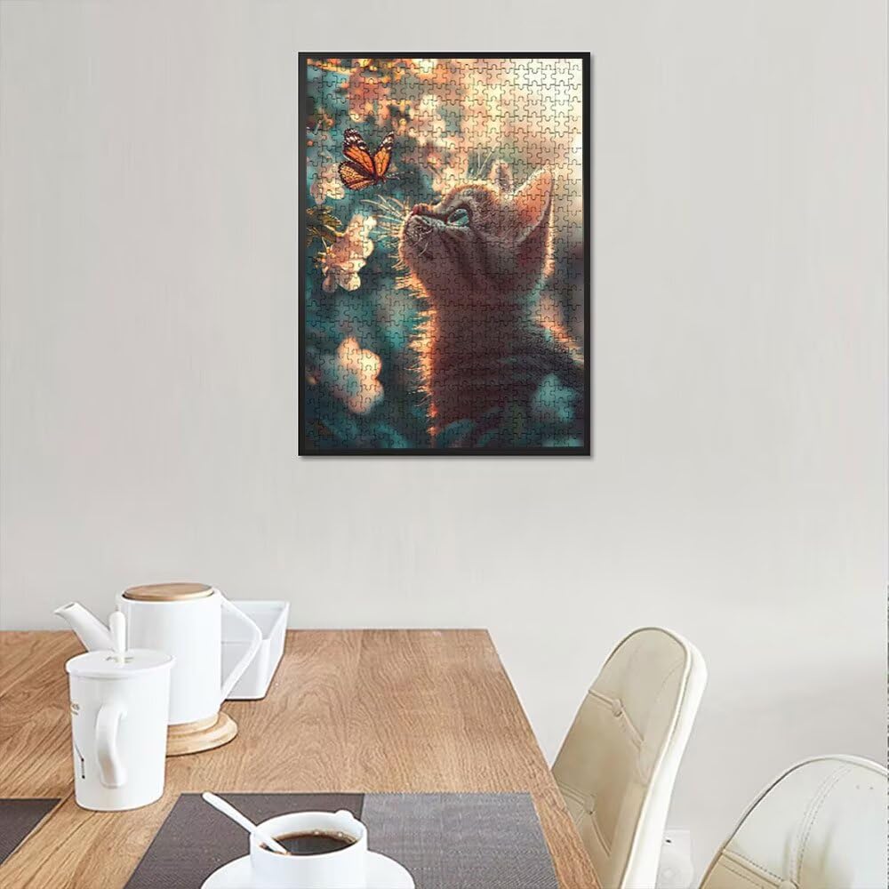 Puzzle dla dorosłych, 5000 elementów, 5000 elementów, fantazyjne puzzle z motywem kwiatu i kota, imponujące klasyczne puzzle, wymagające gry rodzinne, do dekoracji domu i prezentów DX0YL2-692
