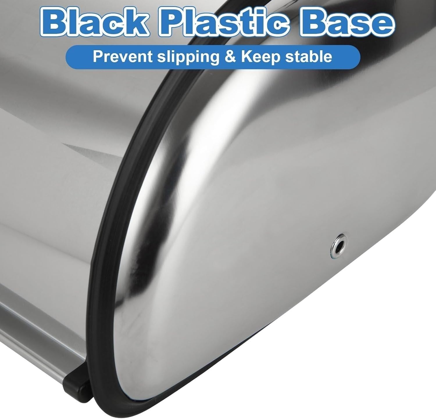 パン保存ケース パン箱 ロールトップブレッドビン、ステンレススチールブレッドボックスシルバーキッチンスナックケーキパン収納ボックス