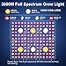 Phlizon COB 3000W LED Plant Grow Light Full Spectrum Indoor Plants Light Growing Veg Flower COB Grow Light -3000W (Actual Power 600watt)