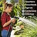 AUTOMAN-Garden-Hose-Nozzle, Metal Water Spray Nozzle with Heavy Duty 7 Adjustable Watering Patterns,Slip Resistant for Watering Plants,Lawn& Garden,Washing Cars,Cleaning,Showering Pets & Outdoor Fun.