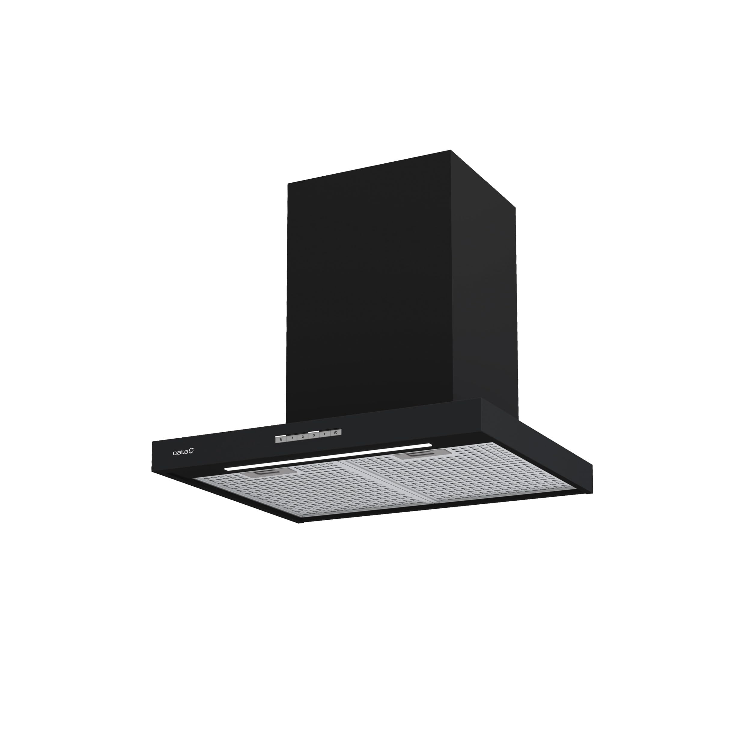 Cata Campana Sygma 6010 Extractora Decorativa de Pared, 802 m³/h, 4 Velocidades 3+1 Turbo, Control Electrónico, Temporizador, Tira LED Regulable, Clase A, Negro