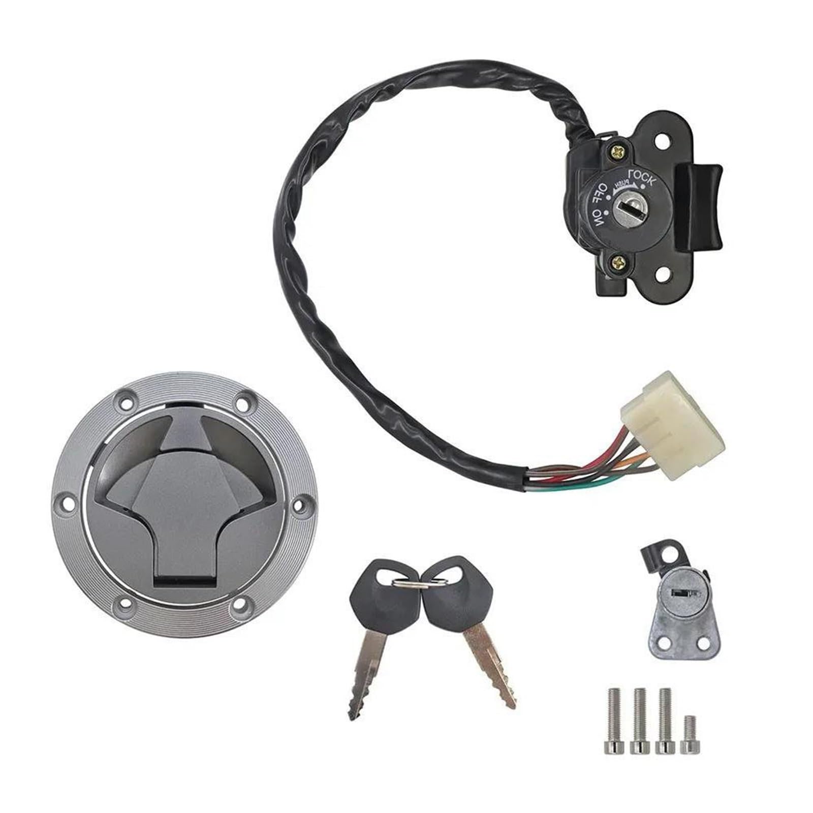 Kit de llave bloqueo interruptor encendido de repuesto para Ninja 300 8
