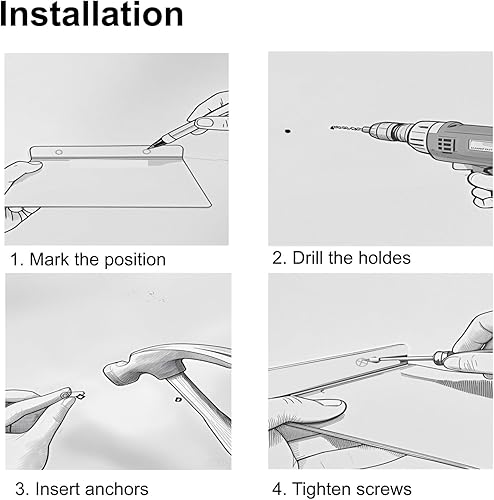 Miniatura 8 de Estante pequeño para pared, 5 pulgadas, estantes flotantes de metal para eco, cámaras, estantes de montaje en pared para altavoces pequeños (negro,