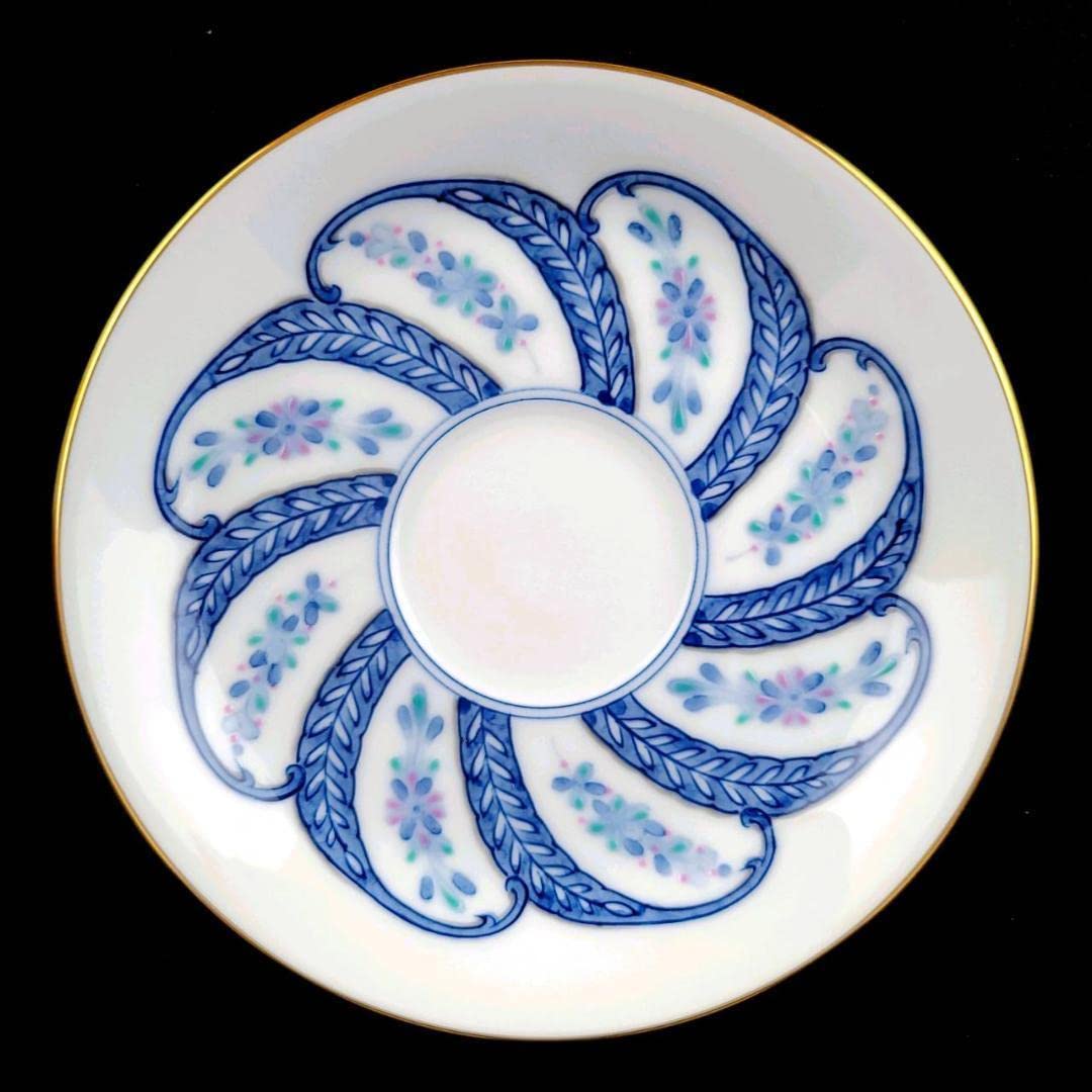 大倉陶園 呉須更紗 カップ&ソーサー 6客セット 、大皿6客