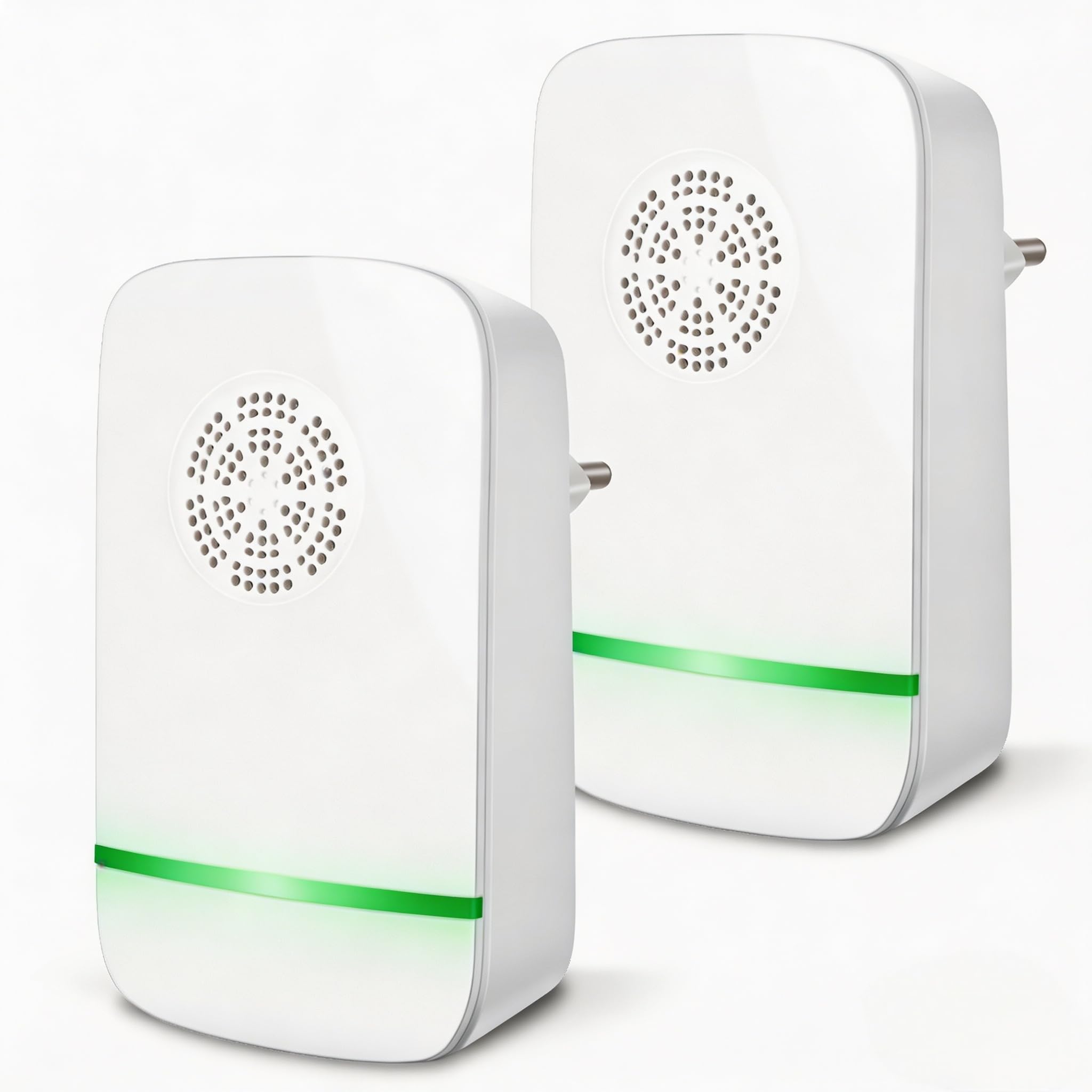 Repelente Ultrasónico de Plagas, Antimosquitos Electrónico Control de Mosquitos Hormigas, Cucarachas, Moscas, Arañas, Chinches, Ahuyentador de Ratas y Ratones para Interiores (2 Piezas)