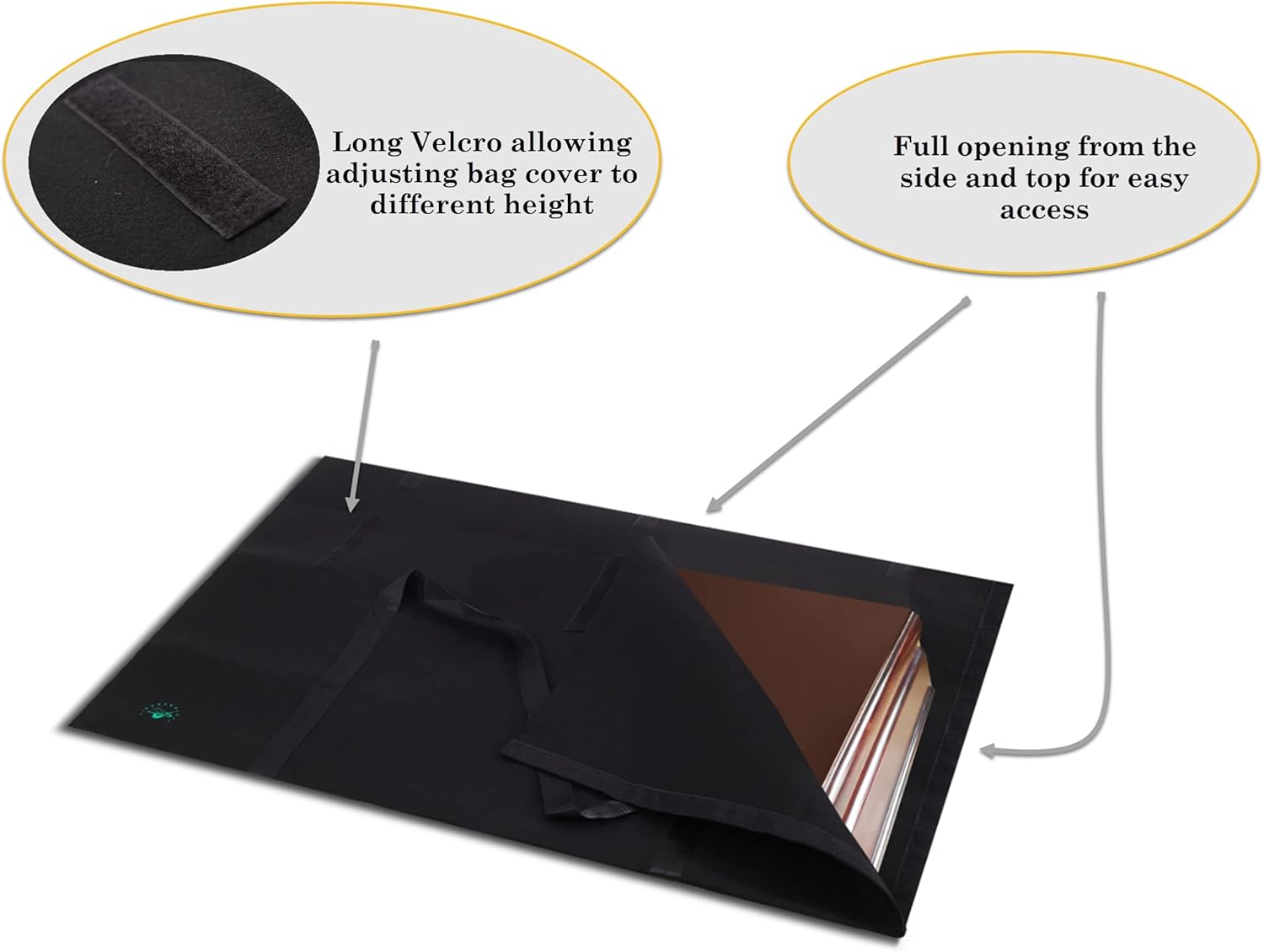 Table extension leaf storage bag Large protection cover for easy moving transportation adjustable size for picture frame art craft storage bag durable protector by VieGreenleaf (Large 52")