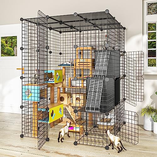 PAWING Large Cat Cage with Storage Cube