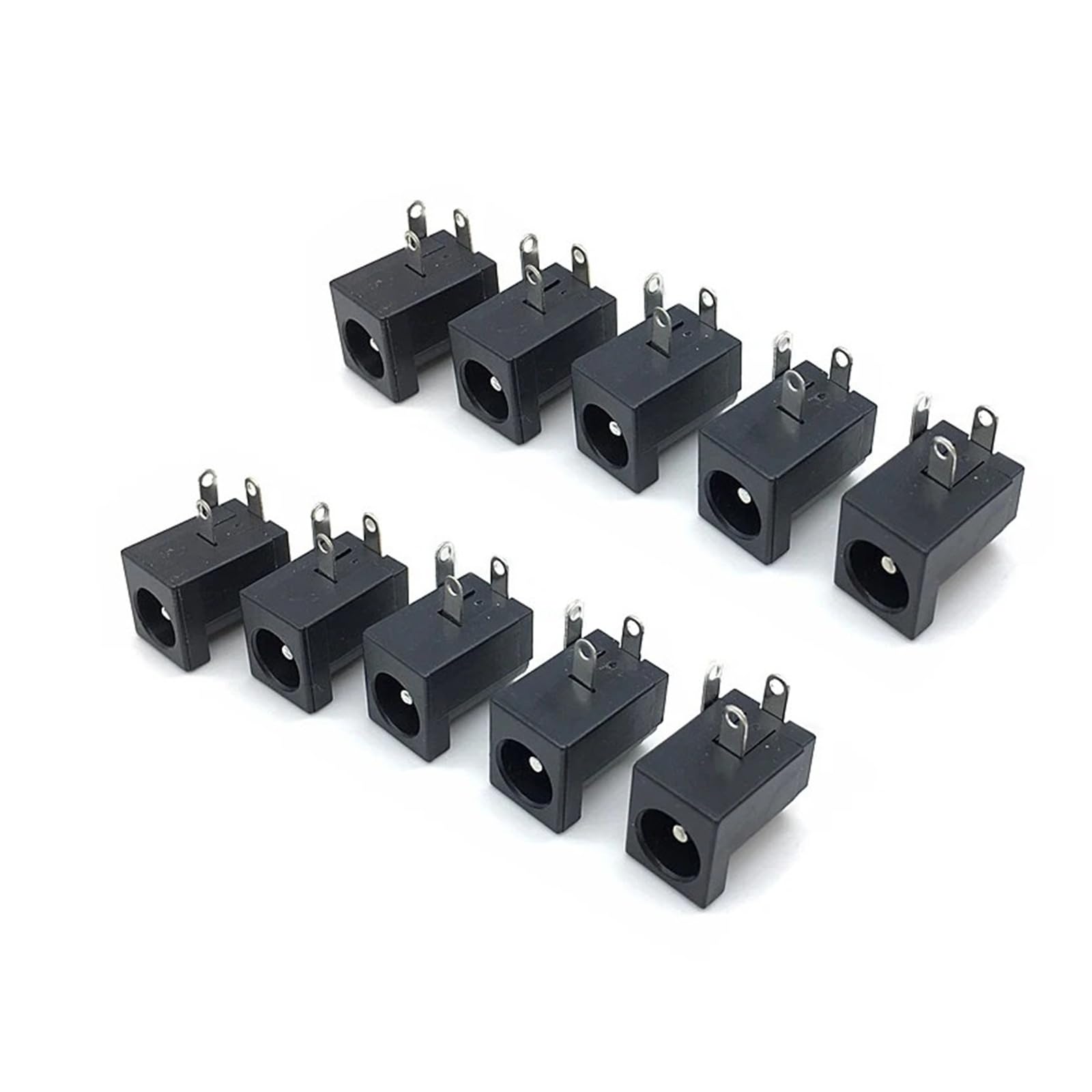 10 szt. 2,1 x 5,5 mm DC Power męski żeński wtyk wtykowy zestaw do montażu PCB (żeńskie gniazdo 10 typ 4)