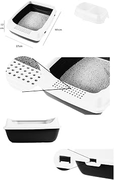 Premium cat starter set - Outdoor cat toilet, carrying basket, bed, scratching, food bowl, shovel - AT8
