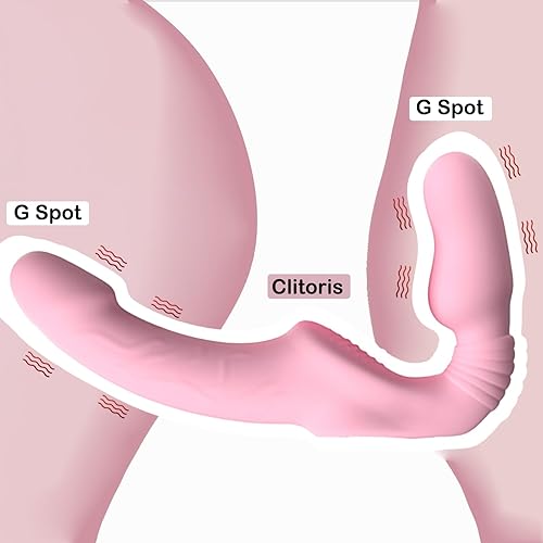 Miniatura 2 de GAIWU Vibrador de arnés con correa y control remoto, consoladores de doble extremo con 10 modos de vibración, juguetes sexuales impermeables y