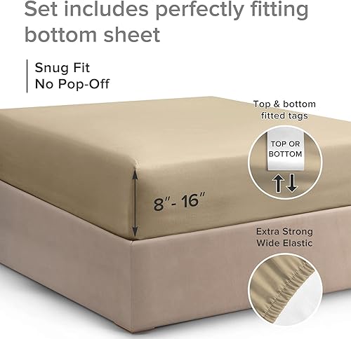 Miniatura 3 de CGK Unlimited - Sábana bajera ajustable de lujo, para hotel, se adapta a colchones de hasta 16 pulgadas, extrasuave, sin arrugas, transpirable y