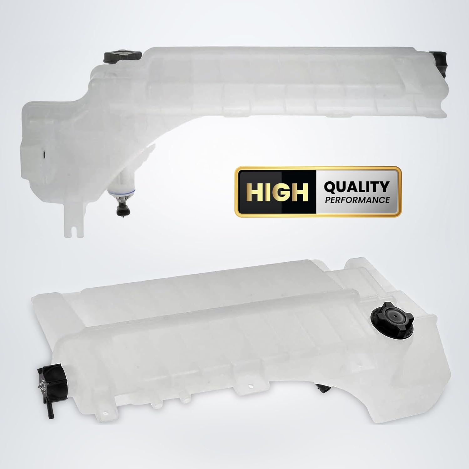 TORQUE 603-5505 Heavy Duty Coolant Tank Reservoir for 2008 - 2024 Volvo VNL, VNM, VHD & Mack CHU CXU Pinnacle Anthem, Replace OEM 21513975, 21846997, 21513979, 21846995 [Caps & Sensor Included](TR051)