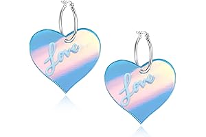 Taylor Swift Pink Heart Dangle Earrings