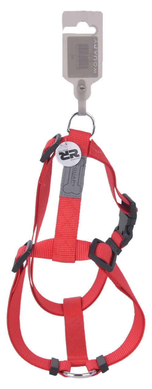 Wouapy Basic Line Harness for Dog 40 mm Width/Thorax of 74/117 cm, Red Harness
