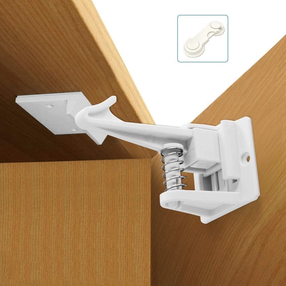 McKain Toilet Locks Child Safety - Bathroom Baby Proof Toilet Lid Lock for Children Under 3 Years No Tools Needed Easy Installation (2 packs)