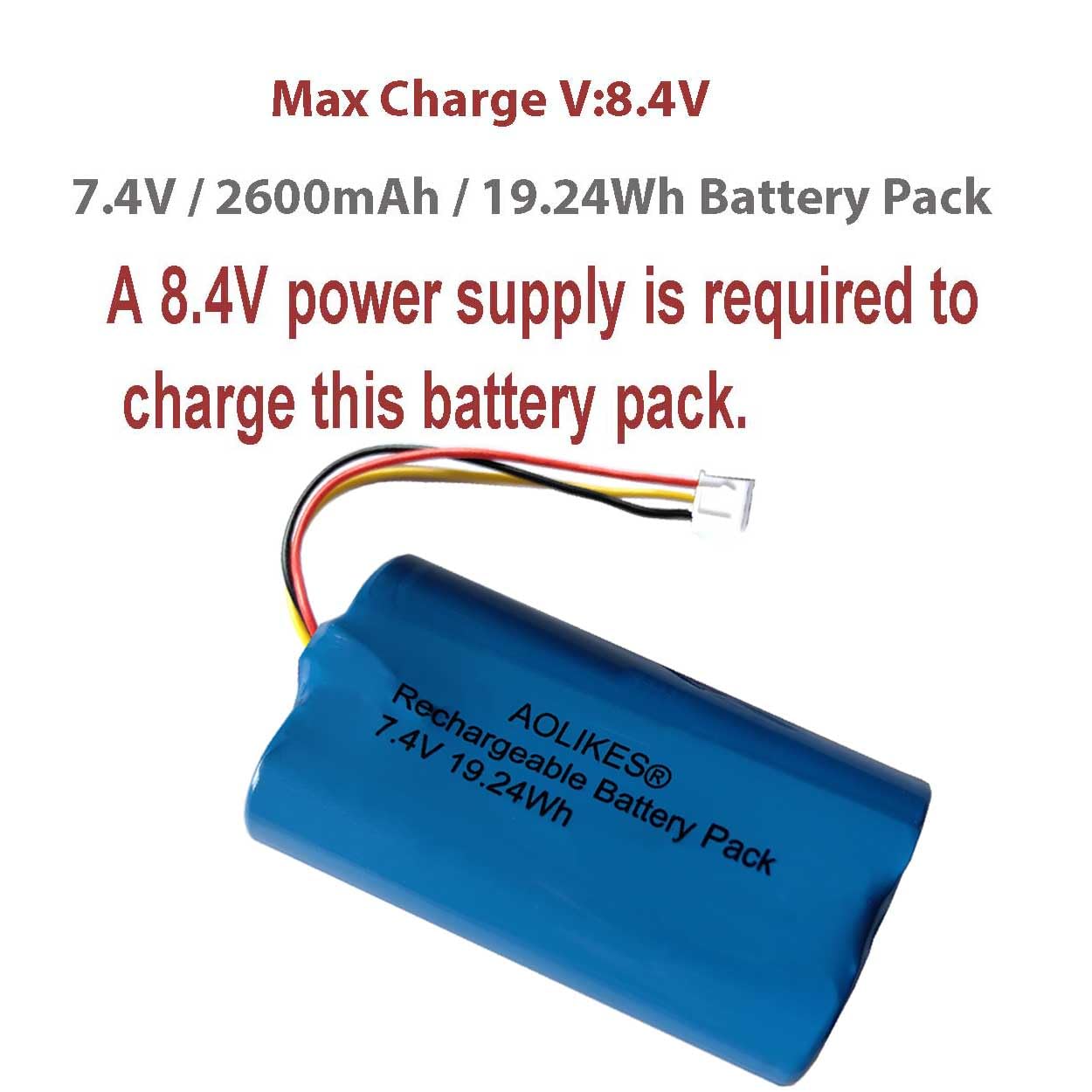 Amazon.com: AOLIKES 18650 2s1p 2600mAh 7.4v Rechargeable Li-ion